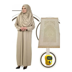 Set Gebedskleding + gebedskleed + tasbihteller - Islamboekhandel.nl