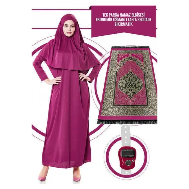 Set Gebedskleding + gebedskleed + tasbihteller - Islamboekhandel.nl