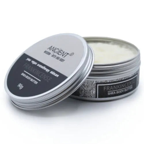 Shea Body Boter 90g met Frankincense in tin voor intense hydratatie