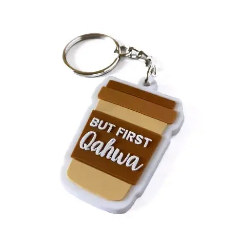Sleutelhanger -but first qahwa - Islamboekhandel.nl