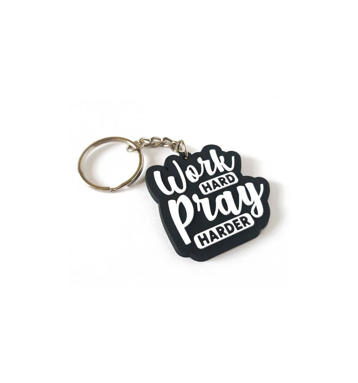 Sleutelhanger -work hard pray harder - Islamboekhandel.nl