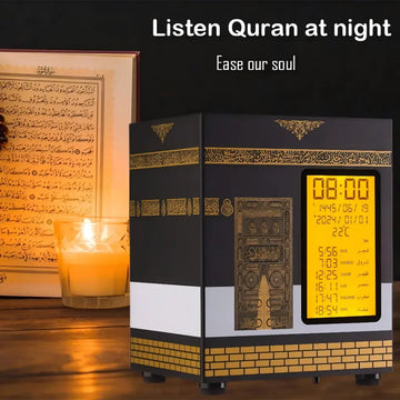 Slimme Azan- en koranspeaker met display, LED-licht en app - Islamboekhandel.nl