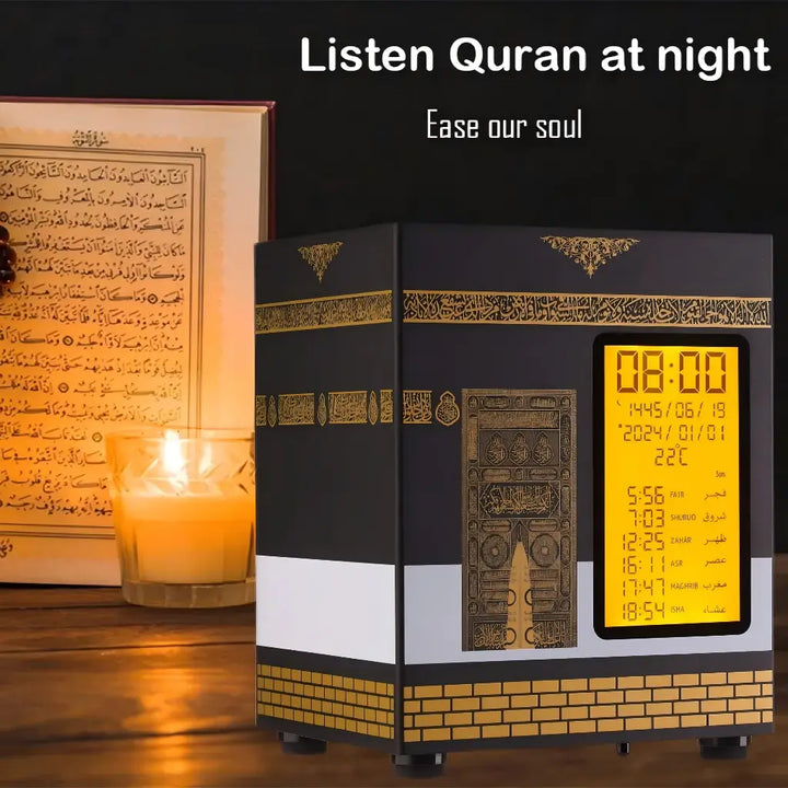 Slimme Azan- en koranspeaker met display, LED-licht en app - Islamboekhandel.nl