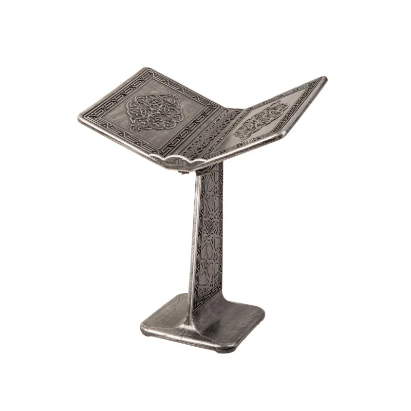 Ornate silver book stand voor Staande Plastic Koranstandaard, perfect voor elke ruimte