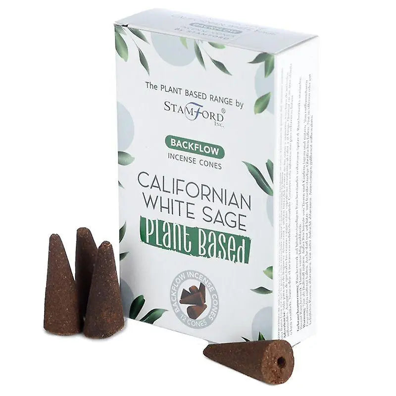 Stamford Californian White Sage Premium Plant Based Backflow Incense Cones - Islamboekhandel.nl