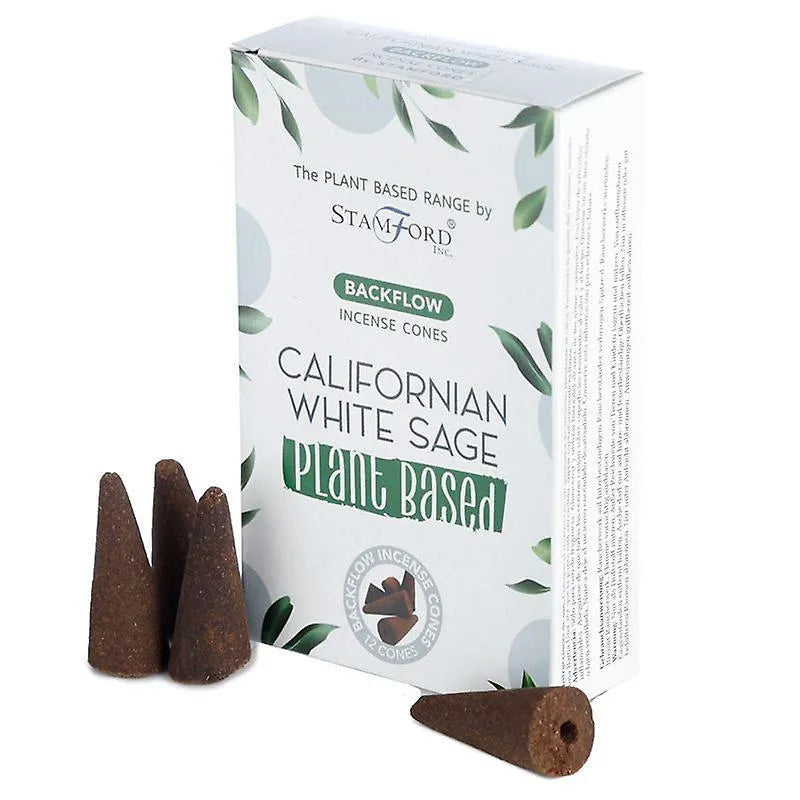 Stamford Californian White Sage Premium Backflow Incense Cones for aromatic bliss