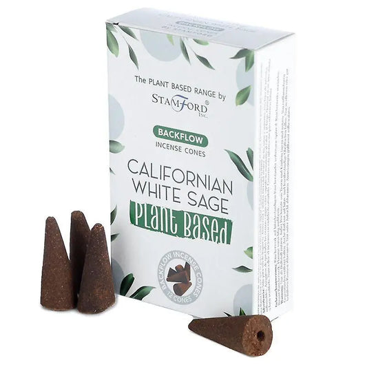 Stamford Californian White Sage Premium Plant Based Backflow Incense Cones - Islamboekhandel.nl