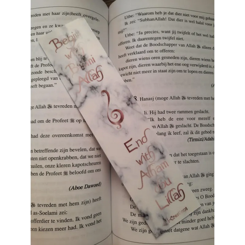 Stevige boekenlegger -begin with Bismillah I-Creations