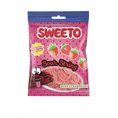 Sweet sour string snoep Aardbei 80g - Halal - Islamboekhandel.nl