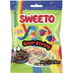 Sweet sour string snoep Rainbow 80g - Halal - Islamboekhandel.nl
