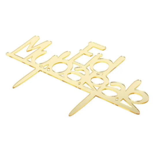Taarttopper Eid Mubarak - goud (1 stuks) (D) - Islamboekhandel.nl