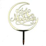 Taarttopper Eid Mubarak 'Maan' - goud (1 stuks) (G) - Islamboekhandel.nl