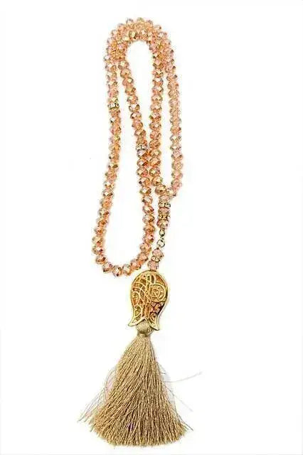Tasbeeh Kristal + Gouden Tulp - Islamboekhandel.nl