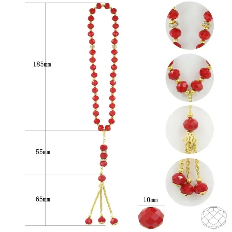 Tasbih grote kristallen - Islamboekhandel.nl