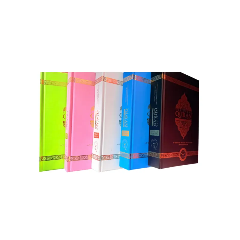 De Duidelijke Koran hardcover met Arabische tekst, neon groen met goud