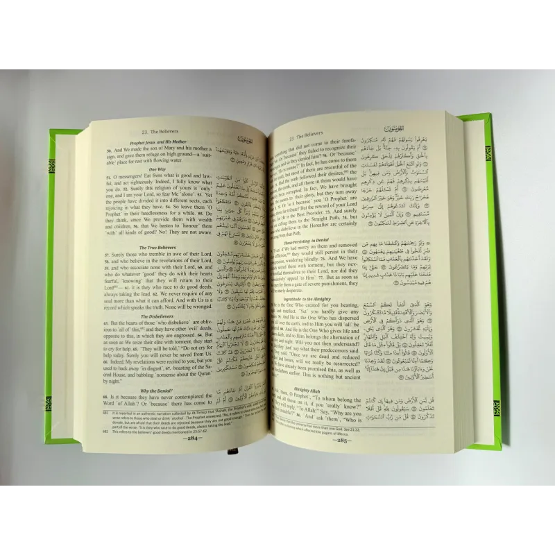Groene hardcover De Klare Koran met Arabische tekst 15x21cm