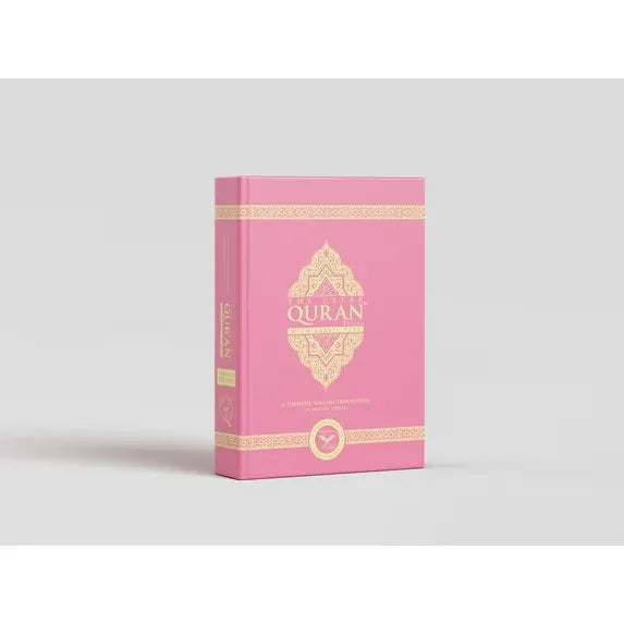 Roze De Duidelijke Koran met Arabische tekst hardcover 15x21cm