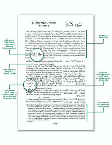 The Clear Quran with Arabic Text Hardcover 15x21cm (available in multiple colors) - Islamboekhandel.nl