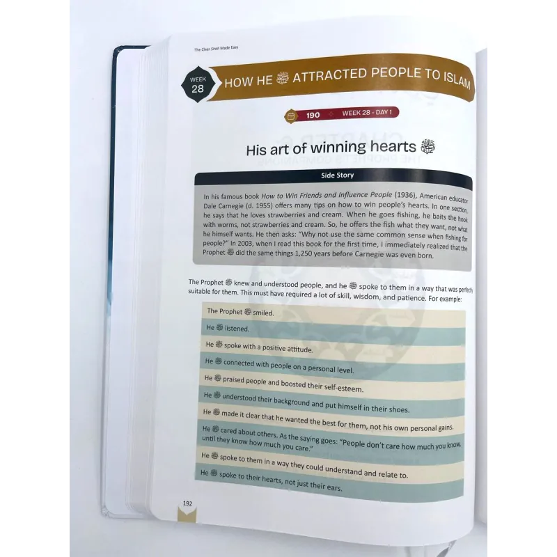 Open textbook from The Clear Sirah Made Easy showing His art of winning hearts
