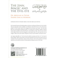 Achterkant van het boek De Djinn, Magie en het Boze Oog door Dr