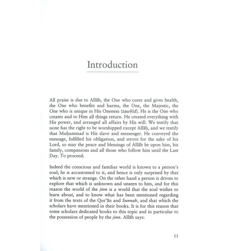 Gedrukt Introduction-pagina uit The Jinn, Magic and the Evil-Eye