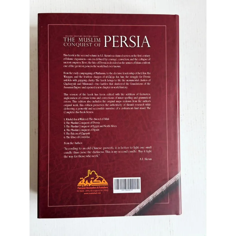 Maroon hardcover book the muslim conquest of persia from the islamic military history series