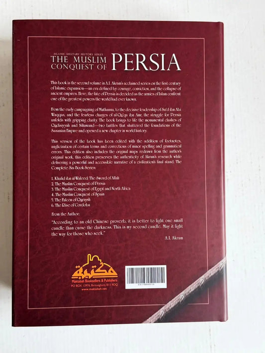 Maroon hardcover book the muslim conquest of persia from the islamic military history series