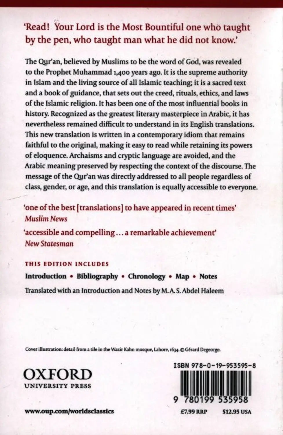 The Qur'an (Oxford World's Classics) - Islamboekhandel.nl