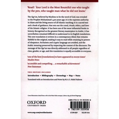 Achterkant van het boek de Qur’an Oxford World’s Classics op de achterkant