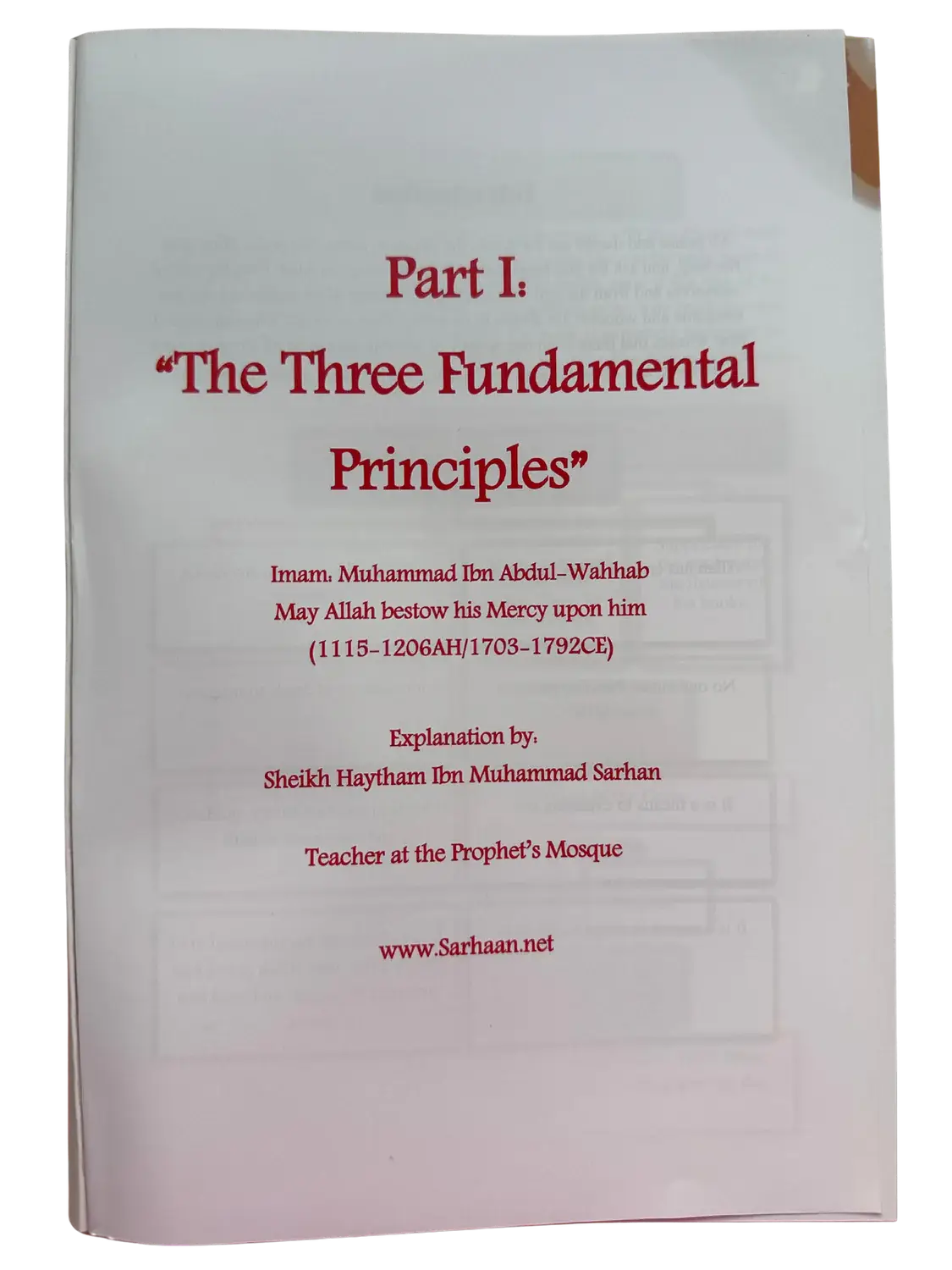 Three Fundamental Principle / Four Foundation/ Ten invalidators of Islam - Islamboekhandel.nl