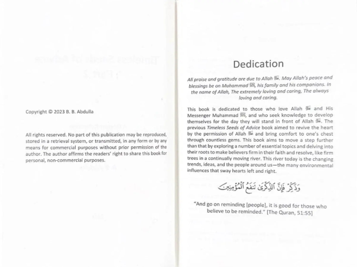 Timeless Seeds of Advice Part 2 (A Deeper Reflection) - Islamboekhandel.nl