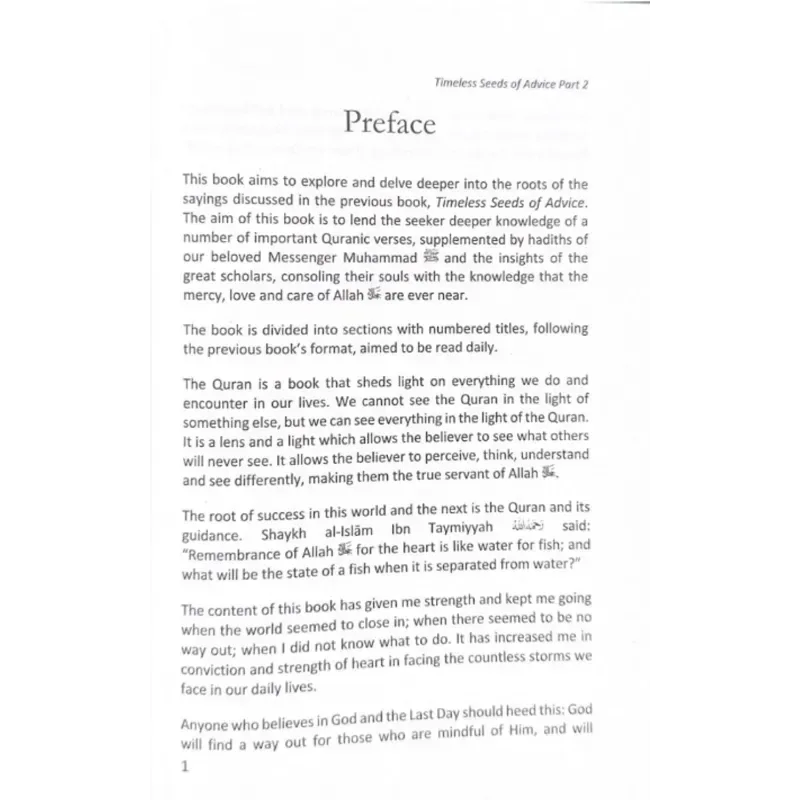 Timeless Seeds of Advice Part 2 (A Deeper Reflection) - Islamboekhandel.nl