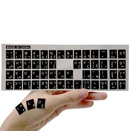Toetsenbord stickers arabisch zwarte bilingualen engelse en arabische letters voor eenvoudige toepassing