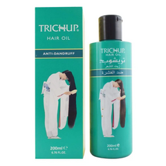 Trichup Hair Oil Anti-Dandruff 200ml met groene verpakking en fles afbeelding