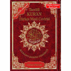 Rood en goud Koran boek van Turkse Koran Tajweed met tecvid kuralları