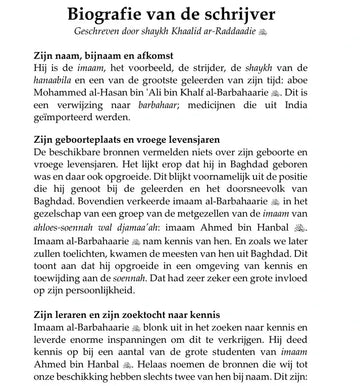 Uitleg van de Geloofsleer - Sharh as-soennah - Islamboekhandel.nl
