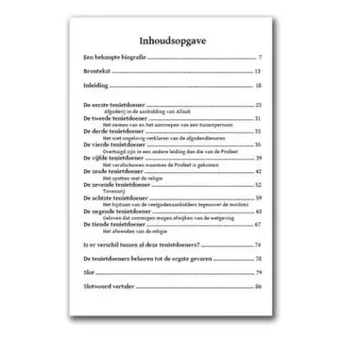 Uitleg van de teniet doeners in de Islam - Islamboekhandel.nl