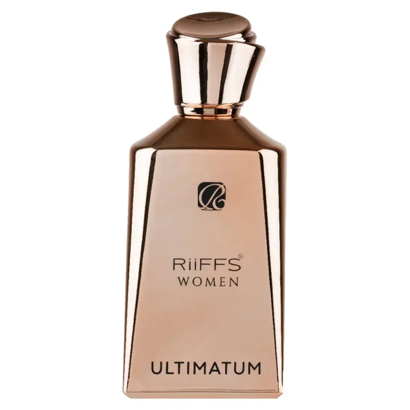 Rosegouden parfumfles met decoratief deksel voor Ultimatum Woman geur