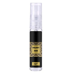 Zwarte en gouden miniatuurspray parfumflesje Velvet Oud Parfumspray voor luxe geurervaring