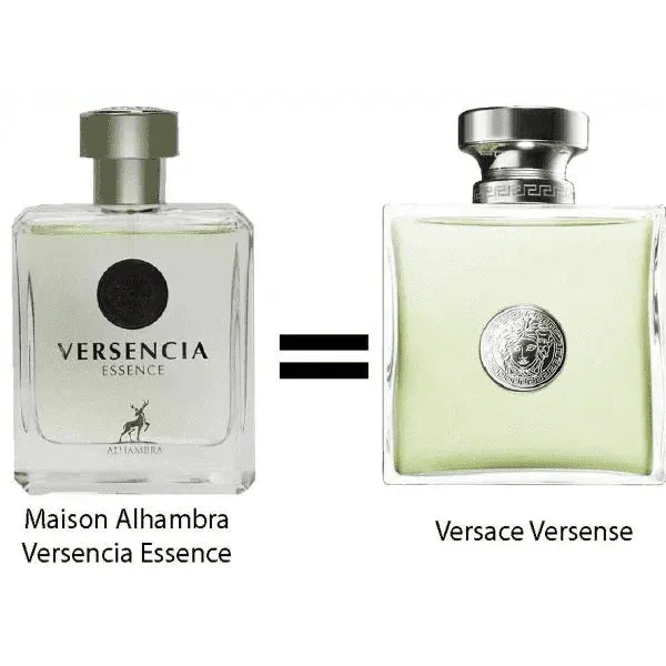 Vergelijking van Versencia Essence en Versace Versense in een stijlvol beeld