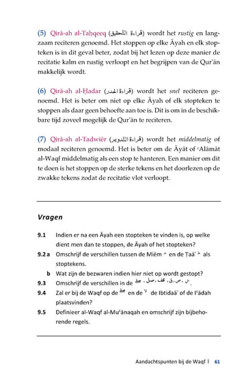 De Waqf volgens Hafs en Warsh - Islamboekhandel.nl