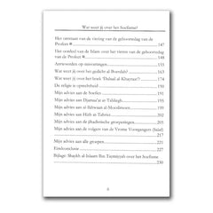 Boekpagina met inhoudsopgave van Wat weet jij over het Soefisme met shaykh Mohammed bin Jamil