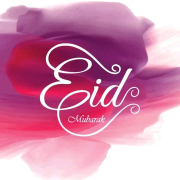 Wenskaart Eid mubarak fushia - Islamboekhandel.nl