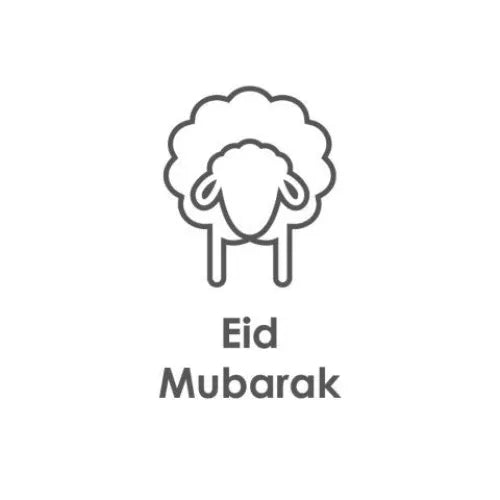 Wenskaart Eid mubarak schaap I-Creations
