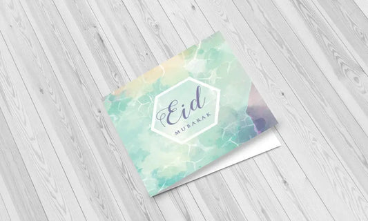 Wenskaart Eid watercolor - Islamboekhandel.nl