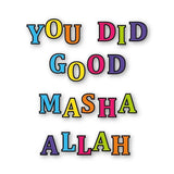 Wenskaart felicitatie -you did good multicolor - Islamboekhandel.nl