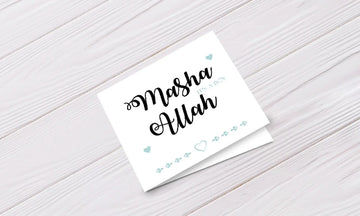 Wenskaart 'ma sha Allah a boy' - Islamboekhandel.nl