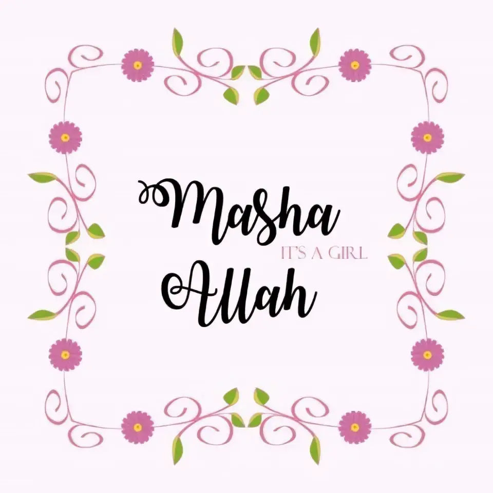 Wenskaart 'ma sha Allah a girl' - Islamboekhandel.nl