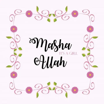 Wenskaart 'ma sha Allah a girl' - Islamboekhandel.nl