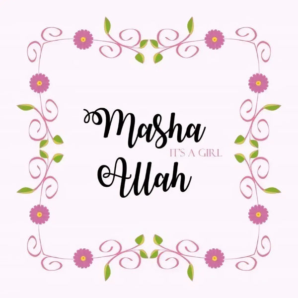 Wenskaart 'ma sha Allah a girl' - Islamboekhandel.nl